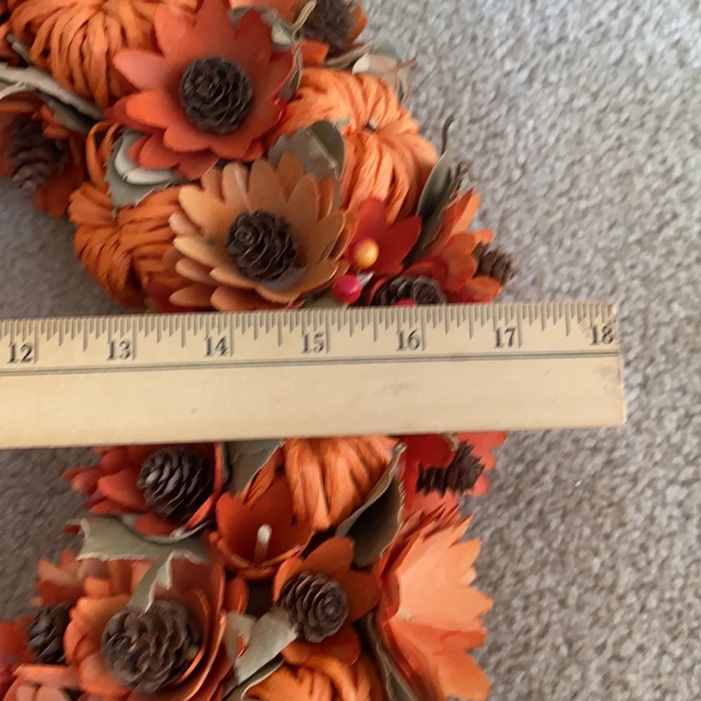 Fall autumn harvest orange wreath